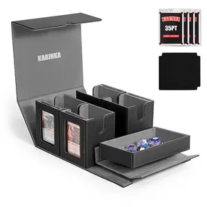 KABINKA 5-in-1 960+ Card TCG Deck Box with Commander Display Window – Detachable Trading Card Storage Case with Dividers & 4 Stoppers for MTG/Pokemon/Yu-Gi-Oh/Sports Cards