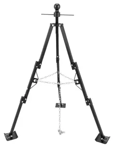 Tripod Stabilizer Jack for 5th Wheel Trailer RV, 5000lb Load Capacity, Adjustable Height from 35" to 57", Foldable Gooseneck Hitch Stabilizer