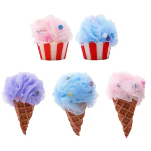 A set of 5 Loofah Bath Sponge Luffa Loofa Body Scrubber Soft Mesh Pouf Wash Puff Shower Puff Shower Ball Exfoliating Shower Sponge - Home Improvement.