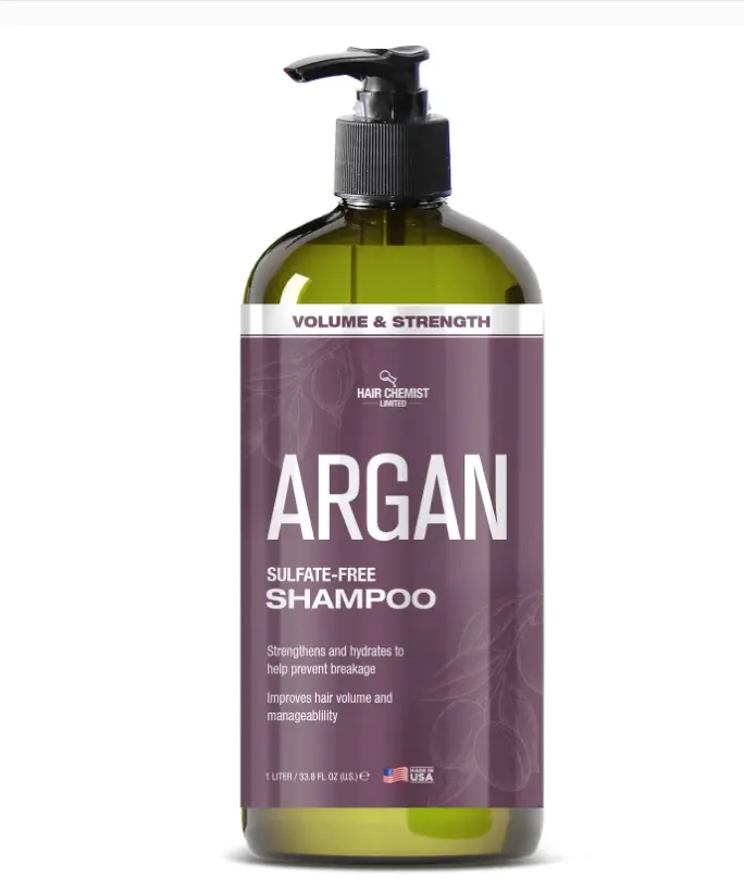 Hair Chemist Argan & Protein Shampoo, a Sulfate-Free Haircare Cleanser for Hydration, Strength, and Frizz Reduction, Hair Care Products, Argan Oil Shampoo, Hydrate Reduce Frizz, Liquid