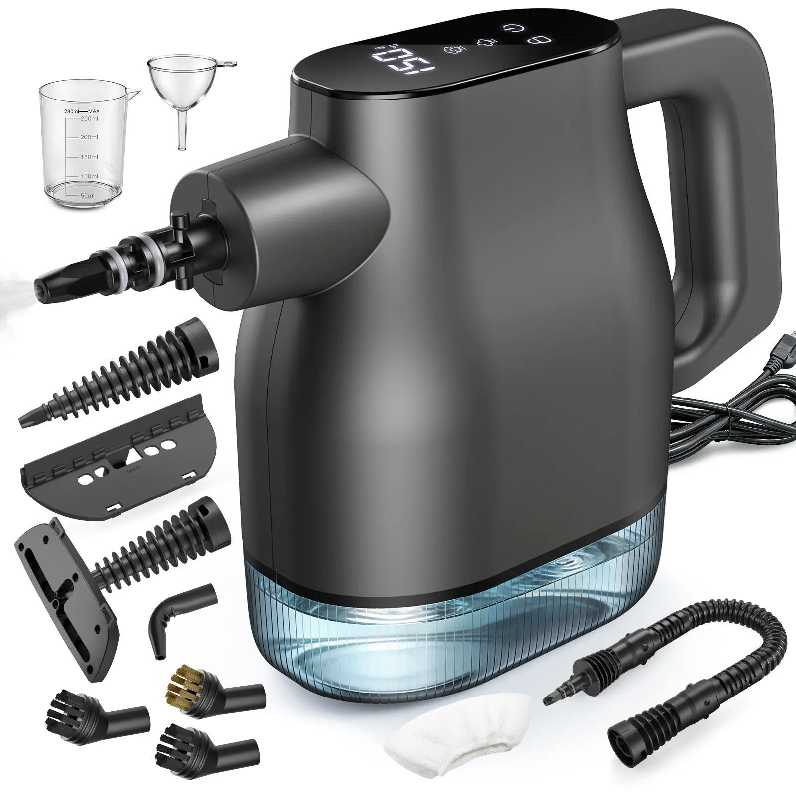 Phueut Touchscreen Handheld Steam Cleaner - 3S Fast Heat, 135-150°C Temperature, Continuous Refill, Portable Home & Kitchen Cleaning Machine,summerwins summerwins