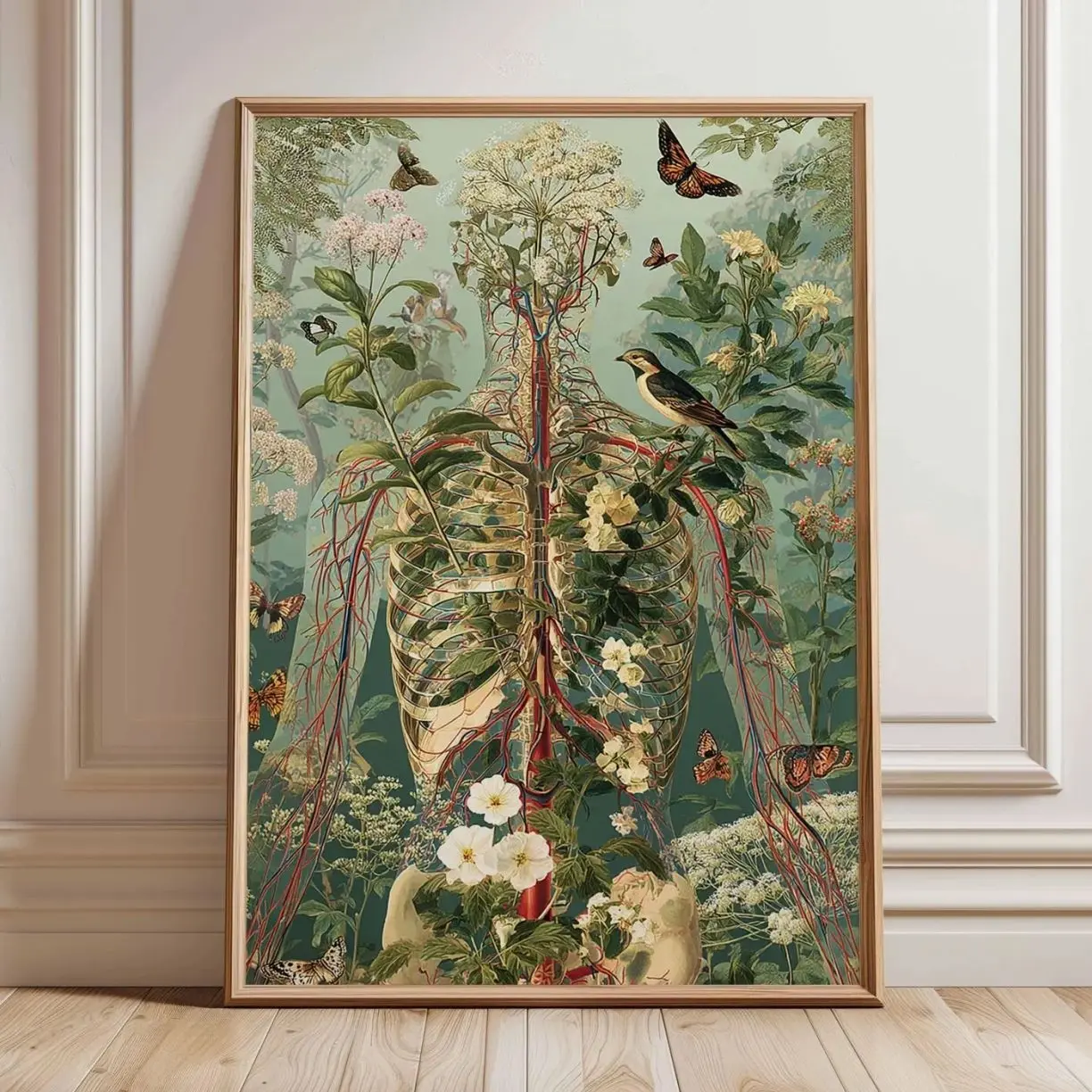 Human Anatomy Poster, Vintage Medical Chart Wall Art, Anatomical Illustration for Clinic & Office Decor | Unframed 9