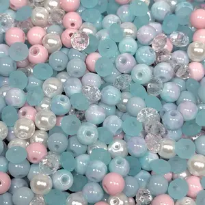 B120ML. Glass/Porcelain Mix Beads for Jewelry Making 120ML/4oz bead mix 4 Orders for a Bento