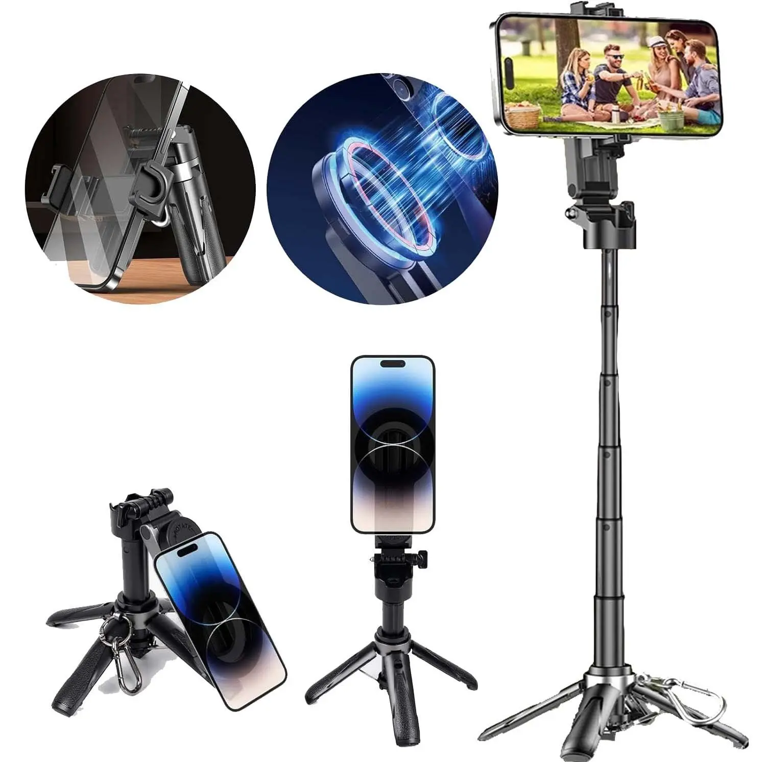 Profession Phone Holder Tripod Stand Selfie Stick for Smartphone Iphone Samsung