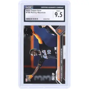 Ronny Mauricio New York Mets 2023 Topps Now 117.3 MPH Rocket Is Hardest 1st Career Hit Of Statcast Era #796 CGC Authenticated 9.5 Rookie Card