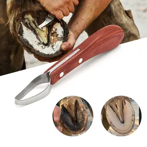 High Quality Ring Hoof Knife for Horse, Cow, and Sheep Care, Durable Hoof Trimming Tool for Livestock Maintenance Handle
