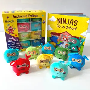 Ninja Life Hacks Emotions and Feelings Toy Book Box Gift Set (8 Plush Toys, Hardcover, and Poster)