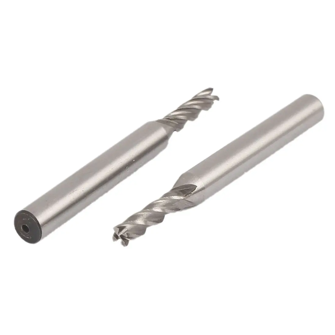 2 count 5/32 Inch  Dia 4 Spiral Flutes Straight Shank  Tool HSS-AL End Mill Bits