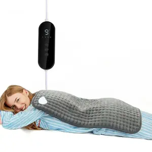 Extra Large Electric Heating Pad 17" x 33", Soft Heated Pad with 9 Heat Levels & Timers, Cozy Gift for Women