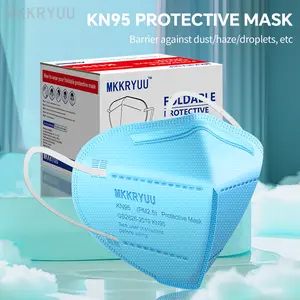 KN95 Adult Mask, 50 Pieces Per Pack, Disposable KN95 Mask 5-Layer Breathable Mask, Filtrationfficiency Over 95%, Unisex, Suitable for Decoration, Construction Dust Etc.