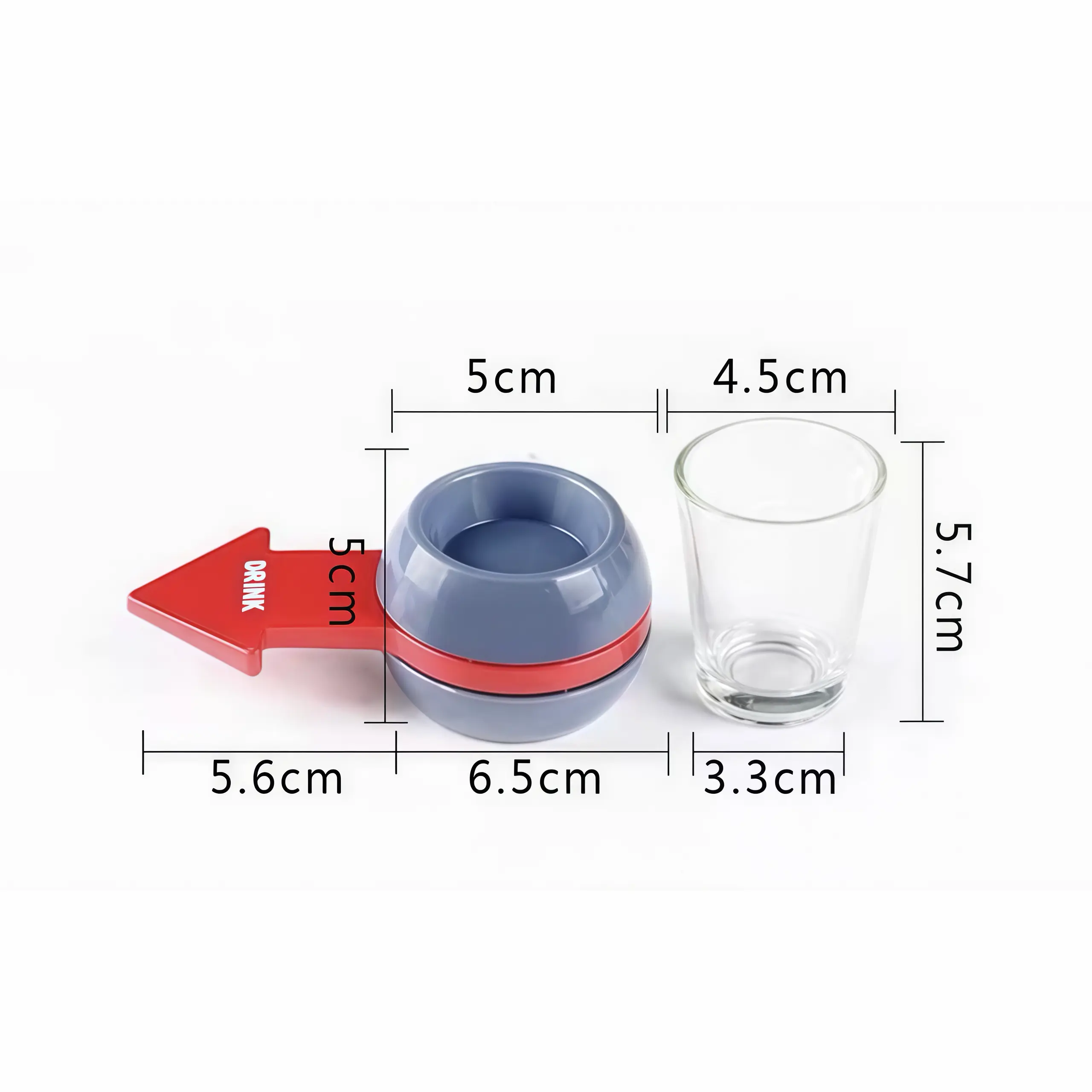Spin The Shot Drinking Game Set - Party Turntable Shot Glass Spinner with Arrow, Fun Bar Game for House Parties, Birthdays, Girls Night, Bachelor Party