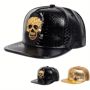 Unisex Skull Rivet Hip Hop Hat Outdoor Sport Adjustable Sunscreen Leisure Hat Spring Autumn Travel Tourism Beach Vacation