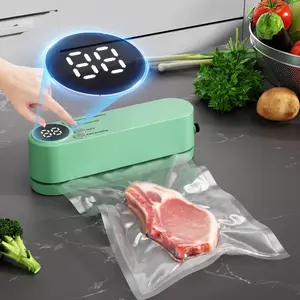 Wireless Automatic Vacuum Sealer Machine, Portable Food Packaging Plastic Bag Sealing Machine, Appliance, Includes 5 Bags, Kitchen Essential Tool, Automatic Air Sealer