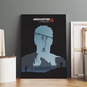 Uncharted Poster, Nathan Drake Wall Art, Gaming Room Decor, Game Fan Gift  7NC Matte Nature