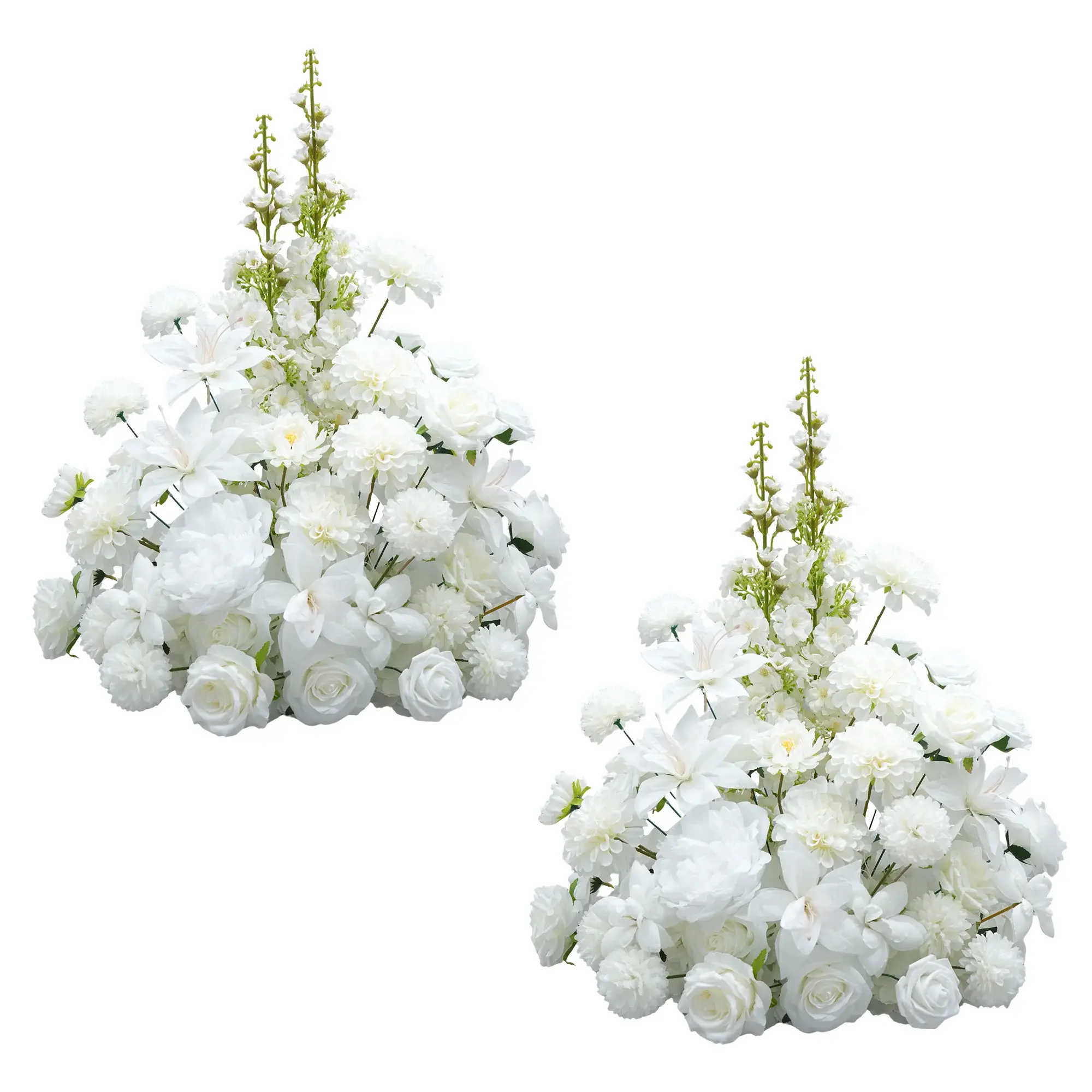 A9020 2pcs White Floral Arrangement Table Centerpieces Wedding Reception Aisle Decor