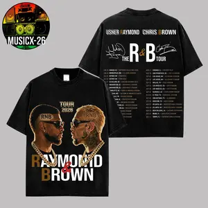 [X-26] The R&B Tour 2026 : Raymond & Brown Date Premium Cotton T-Shirt, R&B Music Duo Graphic Tee, Urban Hip Hop Soul Streetwear Shirt, Concert Tour Merch, Gift for R&B Fans, Vintage Music Tee