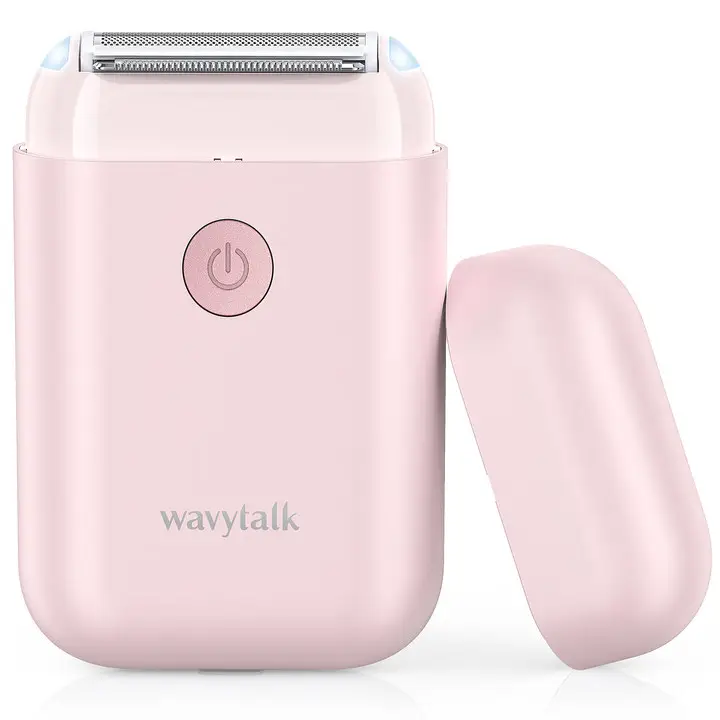 Wavytalk Electric Shaver Cordless Razor for Womens Arms Legs Body Bikini Underarm,Rechargeable Trimmer with Detachable Head Wet Dry Use