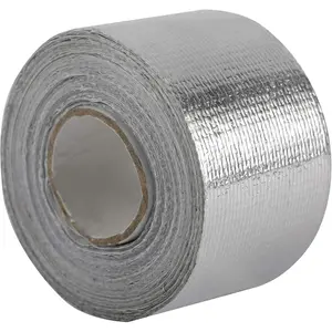AuInn Self-Adhesive Heat Reflective Heat Resistant High Temperature Tape Fiberglass Heat Shielding Foil Tape (1.5 Inch × 29.53FT)