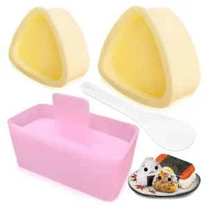 3 Pack Onigiri Sushi Maker Mold kit， Classic Triangle Rice Musubi Press Mold for Kid Lunch Bento, Home DIY，kitchen utensils