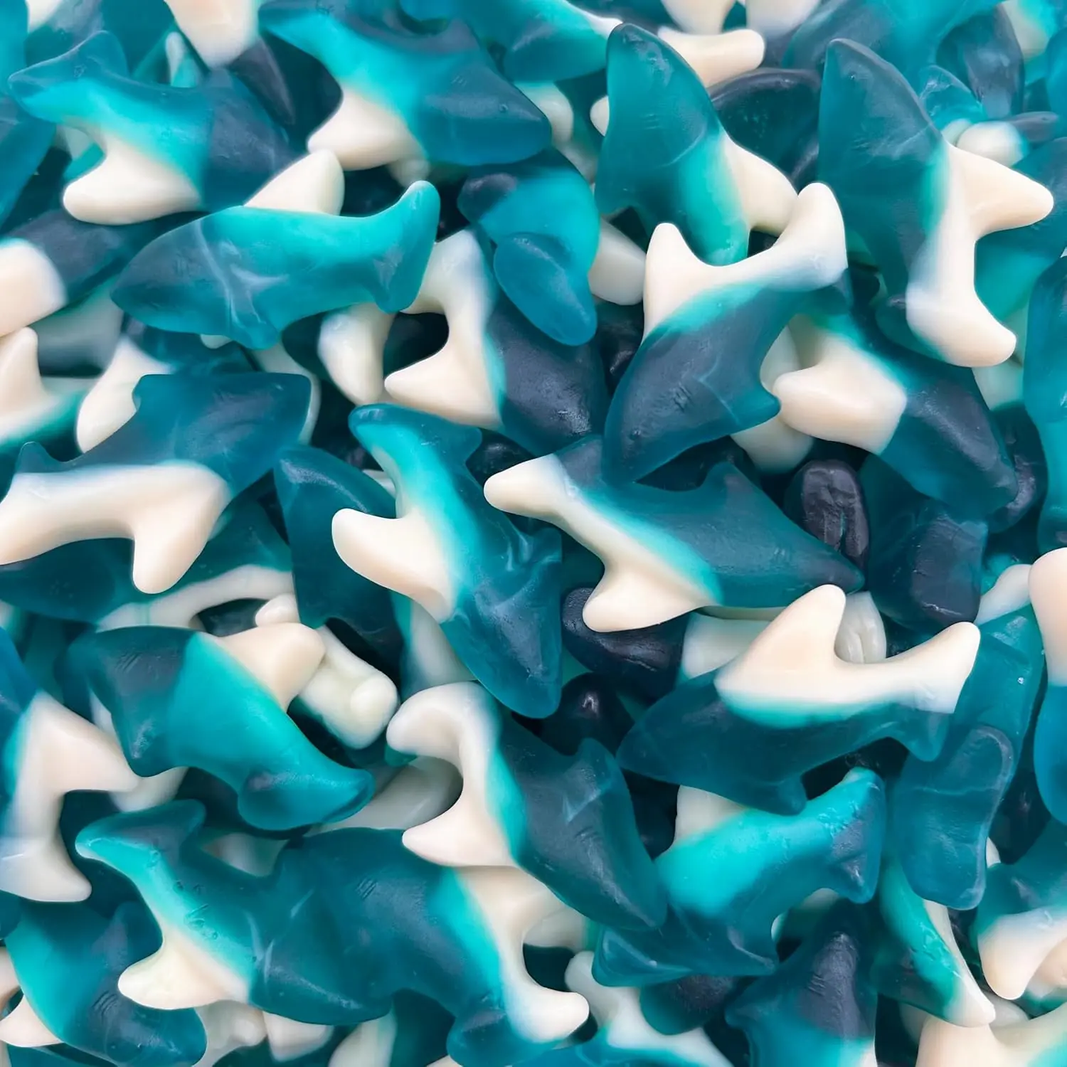 Blue Sharks Gummy Candy, Blue Raspberry Flavor, 1 Lb Bag | Gummy Sharks, Chewy Candy for Goodie Bags