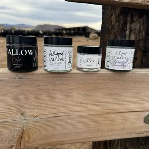 BEEF Cosmetics Whipped Tallow with Jojoba Oil & Vanilla Essential Oil - 4 oz Jar for Nourished Skin - Made in USA