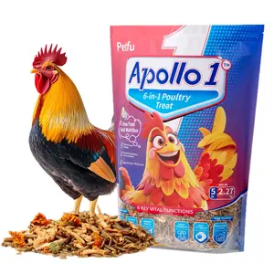 LuckyQWorms 6-in-1 Poultry Treat 5LB Chickens Treats Total Nutrition For Backyardchickens,Birds,Ducks,Fish and more small pets-One Bag Covers All Your Needs!