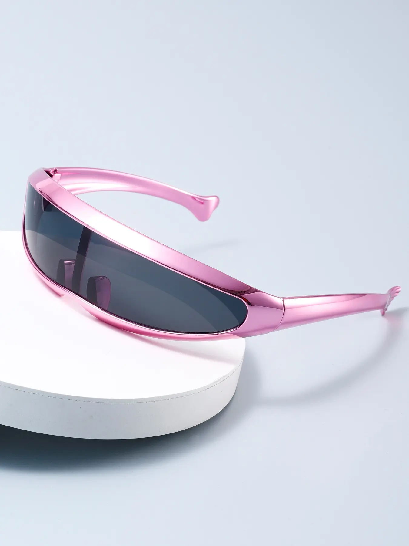 Colorful Electroplated Futuristic Glasses, Lenses Party Vacation Sunglasses, Small Size, Check Dimensions Before Ordering, Stylish Glasses