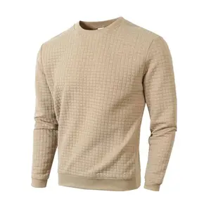 Men'S Thermal Crewneck Sweatshirt - Slim Fit Long Sleeve Shirt, Elegant White Base Layer for Fall/Winter, Formal & Casual Outfits - Easy-Care Everyday, Winter Clothing, Sleek Knitwear, Comfortable Fit, Cold Apparel,, Breathable, Office Wear