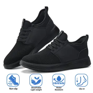 ARISIC Men's Non Slip Work Shoes Slip On Lightweight Slip Resistant for Food Service Kitchen Chef Restaurant Breathable Stylish Working Footwear