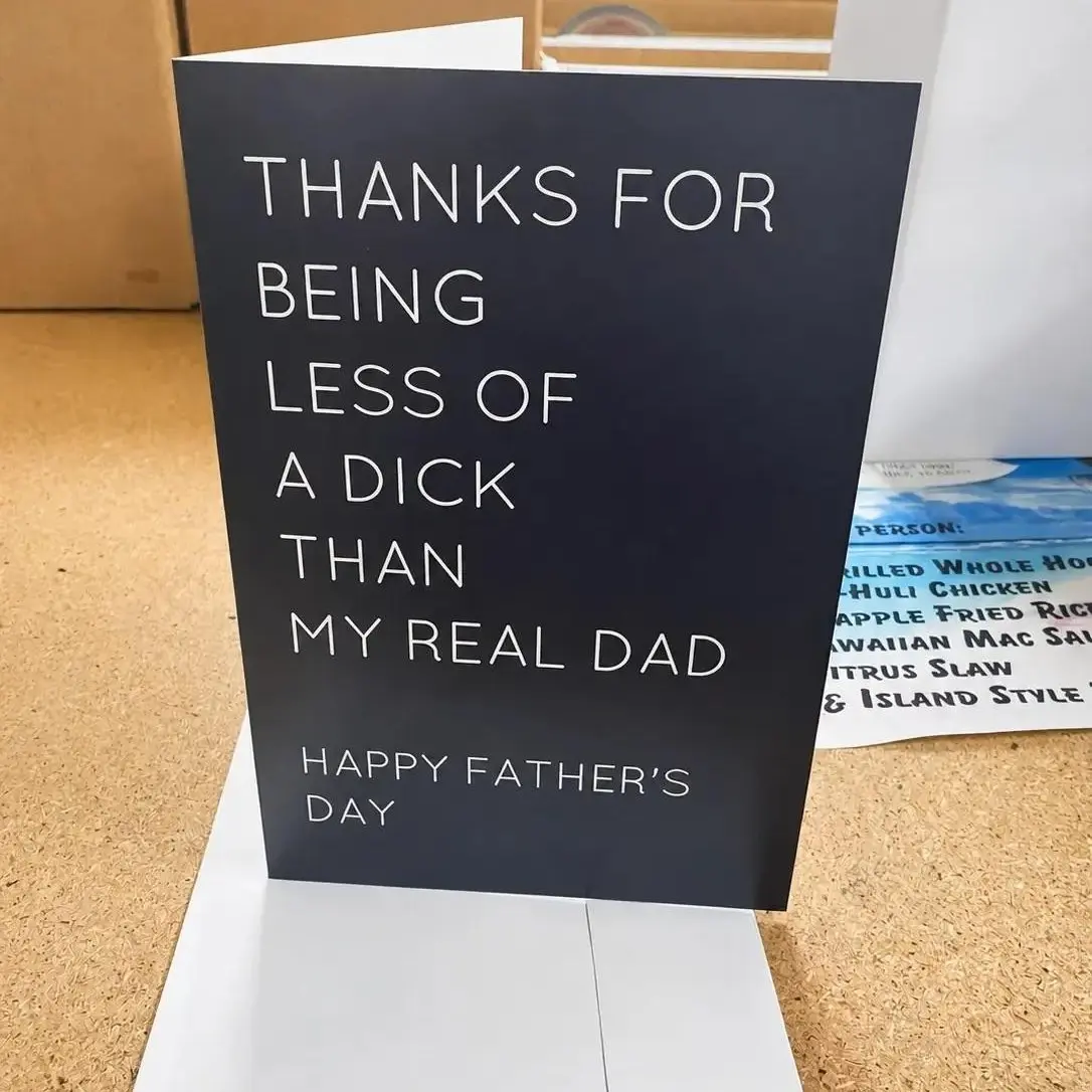 Step-Dad Fathers Day Card - Perfect Gift for Step-Dads, Funny gift, Ideal for Expressing Gratitude and Love, Celebrate Together, Perfect for Father’s Day