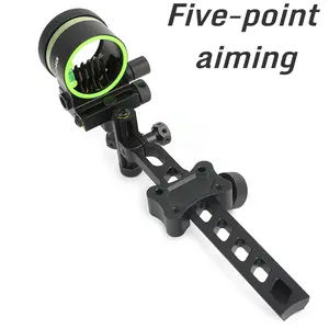 Long version fine-tuned five-point sight   Suitable for shooting range practice and archery activities   Enhances archery skills   Essential accessory for outdoor archery