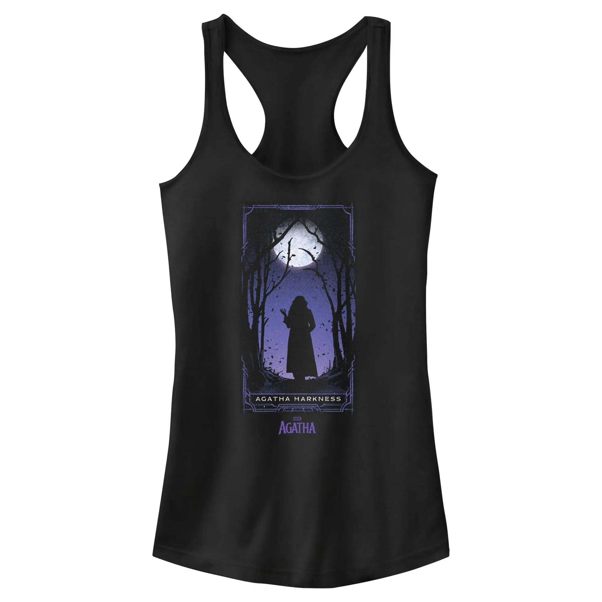 Junior's Marvel: Agatha All Along Harkness Card Racerback Tank Top