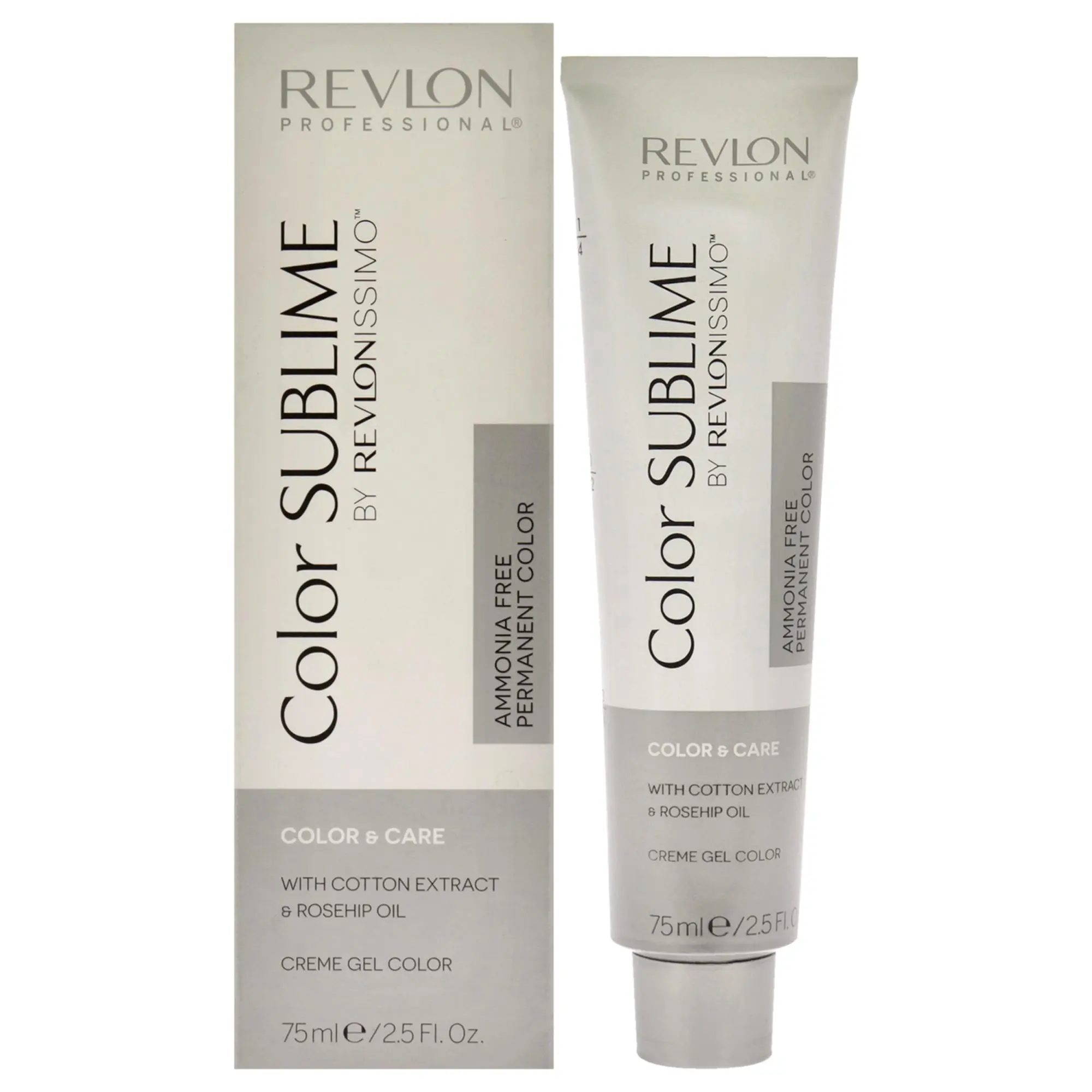 Revlon Revlonissimo Color Sublime 6.4 Dark Copper Blonde Gentle Permanent Ammonia-Free Men/Women Hair Color, 2.5oz Cotton + Oil Haircare Product with Gel & Rosehip Oil for Bold Look
