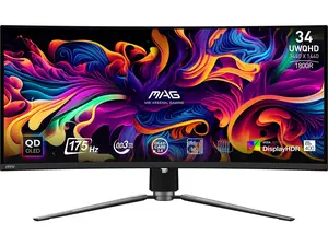 MSI 34" 175 Hz QD-OLED UWQHD Curved Gaming Monitor 3440 x 1440 (2K) MAG 341CQP QD-OLED