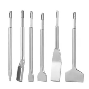 【Summervibes】VEVOR SDS Plus Chisel Set, 6pcs SDS Plus Rotary Hammer Drill Attachments, Includes Point, Flat, & U-Groove Chisels, Heat Treated 40Cr Alloy Steel, Sharp Edge for Demolition, Concrete and Brick