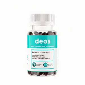 DEOS Full Body Deodorant Supplement - Natural Effective Formula for Fresh Underarms & Private Area - 30 Capsules per Bottle - 3 Pack Bundle Save $60