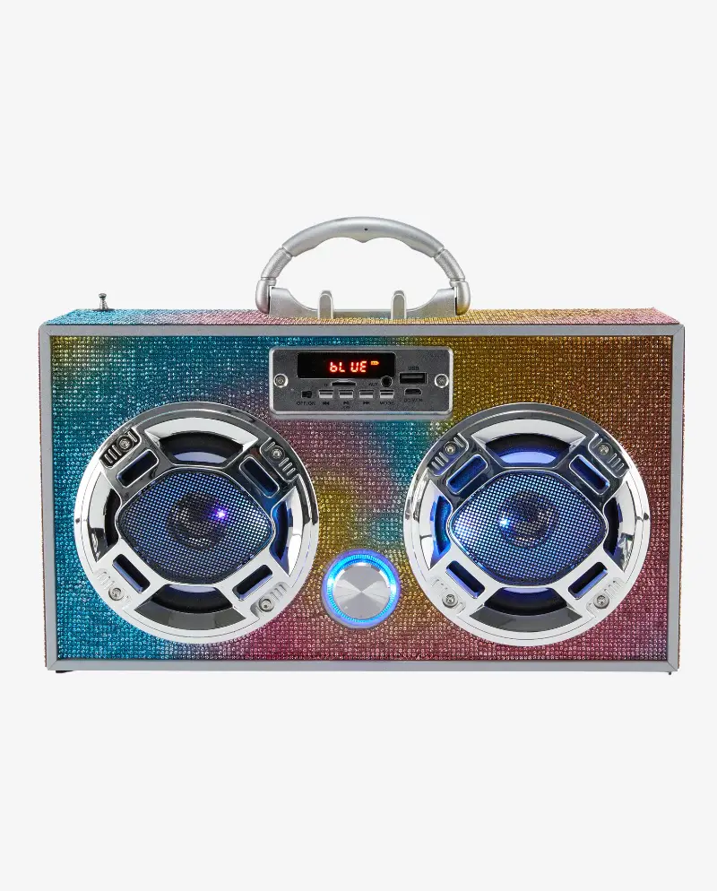 Swirl Bling Wireless Boombox designed to turn heads!