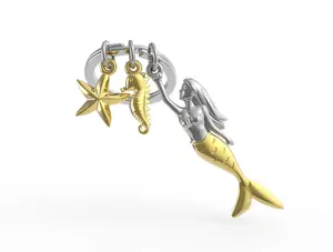 Metalmorphose 3D MERMAID KEYCHAIN