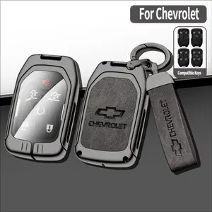 Suitable for Chevrolet Silverado keychains; metal key shell/key case 2023 2022 2021 2020 2019 For GMC Siera and Chevy Silverado 1500 2500HD 3500HD Key Case Automotive Vehicle Detailing Car Accessories chevy 1500 accessories for GMC keys.