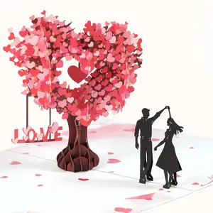 3D Pop Up Anniversary Card with Heart Tree - Romantic Valentine's Day, Wedding & Mother's Day Card for Wife, Mom, Couples | Perfect 6x8 Inch Romantic Gift for Anniversaries, Birthdays, Mother's Day