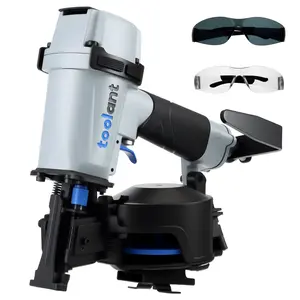 toolant Roofing Nailer, Pneumatic Roofing Nail Gun for 3/4" to 1-3/4" Nails, 120 Coil Capacity, 70-120 PSI, 15 Degree, Heavy Duty Roofing Tool for Asphalt Roofing Shingles, Fencing, and Wood Siding