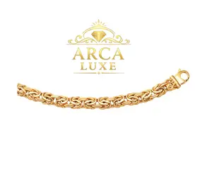 14K Solid Gold Byzantine Bracelet size 7.25"