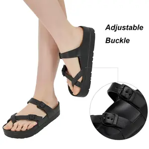 Women's Platform Sandals with Arch Support and Cushion Slides for Summer - Girl, Footwear Shoe Walking Shoes Flatform Thick