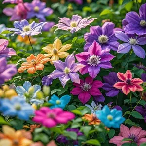 100 PCS Mixed Color Clematis Seeds – Beautiful Climbing Flowers, Hardy & Perennial, Fast-Growing, Perfect for Trellises & Fences