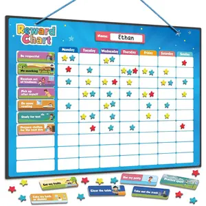 Responsibility Reward Chart - Engaging  Stars & Chore Tasks - Behavior Chart for  & School - Ideal for Ages 3-9, Multiple