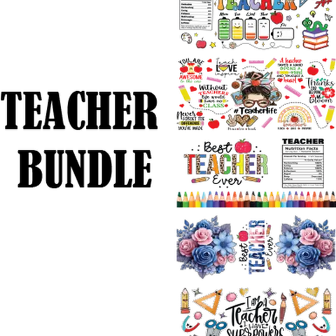 TEACHER UV DTF BUNDLE FOR CUP MAKING