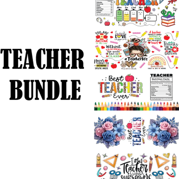 TEACHER UV DTF BUNDLE FOR CUP MAKING