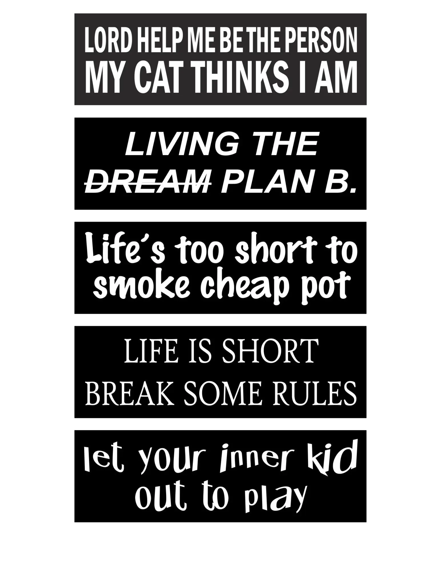 Motorcycle Helmet Stickers Funny Biker Decals Vinyl 1 inch b 3.5 inch each