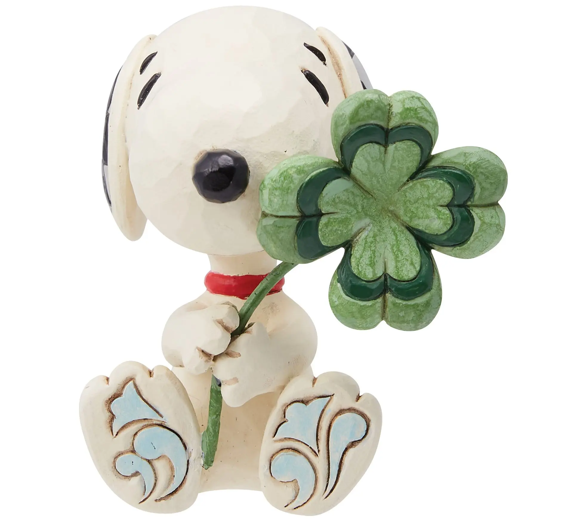 Peanuts by Jim Shore Snoopy wi th Clover Mini Figurine
