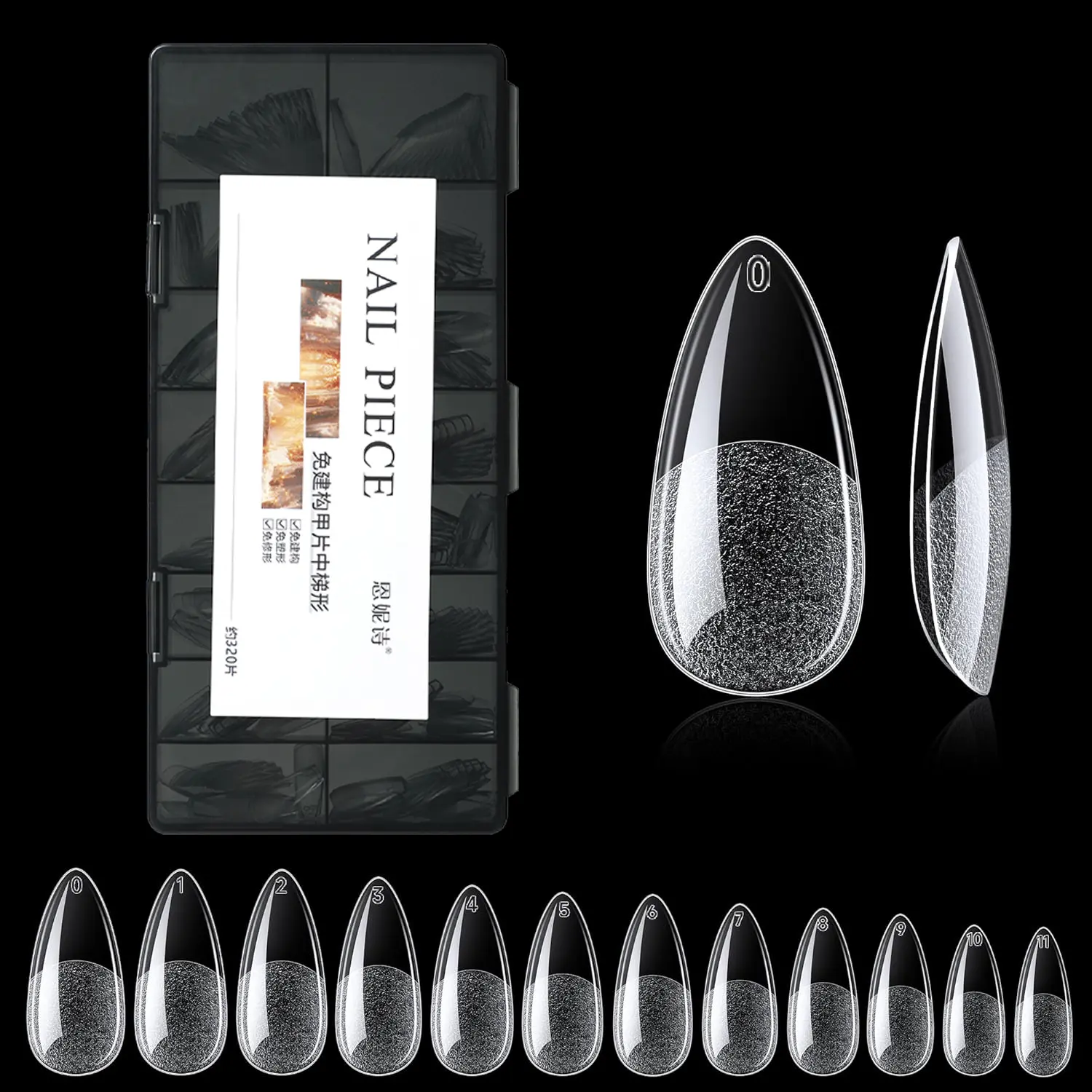 ANNIES 320Pcs Soft Gel Nail Tips Almond Full Cover Press on Nails, Pre-buffed Matte Inner Clear Fake Nails for DIY Salon at Home, Long Lasting 28+ Days Viral TikTok Nails